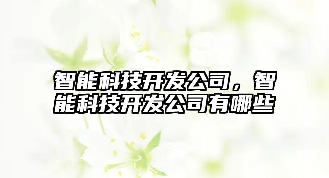 智能科技開(kāi)發(fā)公司，智能科技開(kāi)發(fā)公司有哪些