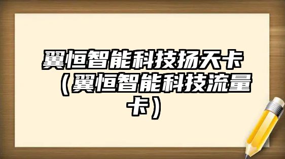 翼恒智能科技揚(yáng)天卡（翼恒智能科技流量卡）