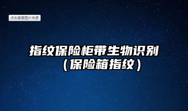 指紋保險柜帶生物識別（保險箱指紋）