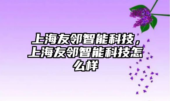 上海友鄰智能科技，上海友鄰智能科技怎么樣