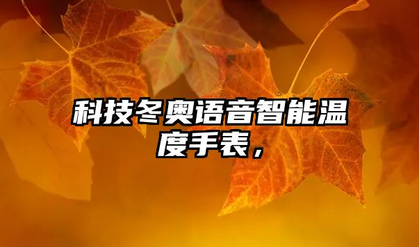 科技冬奧語音智能溫度手表，