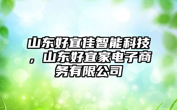 山東好宜佳智能科技，山東好宜家電子商務(wù)有限公司