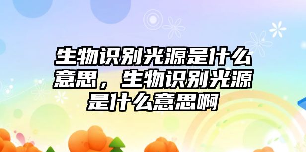 生物識別光源是什么意思，生物識別光源是什么意思啊