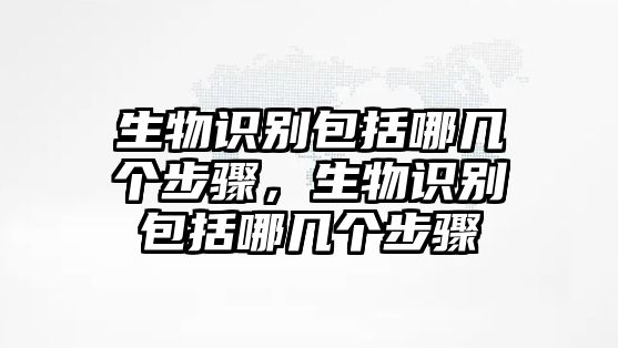 生物識別包括哪幾個步驟，生物識別包括哪幾個步驟