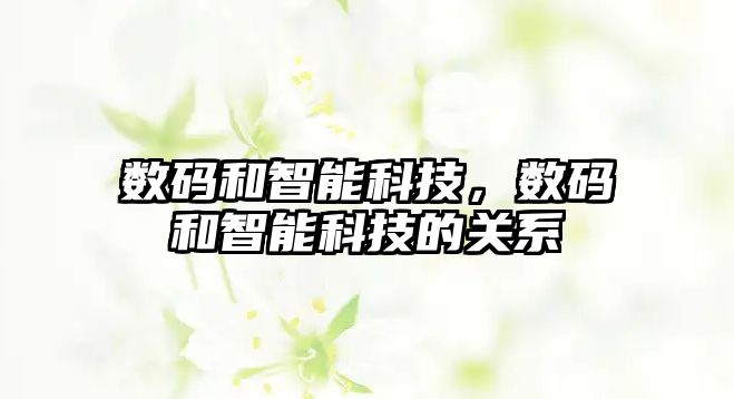 數(shù)碼和智能科技，數(shù)碼和智能科技的關(guān)系