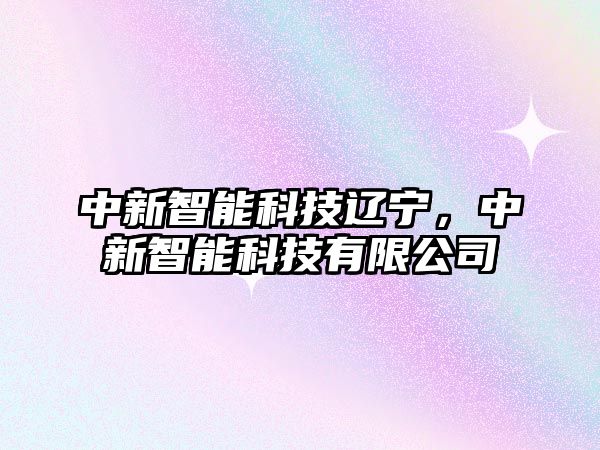 中新智能科技遼寧，中新智能科技有限公司