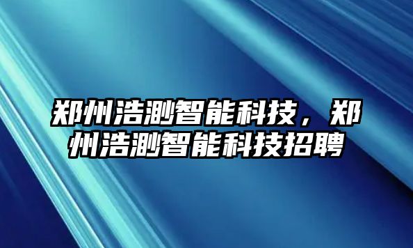 鄭州浩渺智能科技，鄭州浩渺智能科技招聘