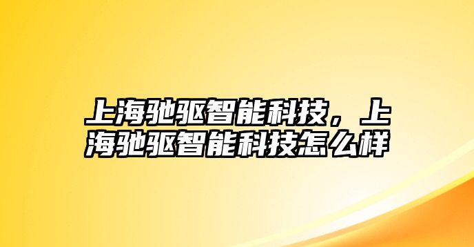 上海馳驅(qū)智能科技，上海馳驅(qū)智能科技怎么樣