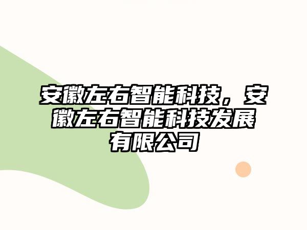 安徽左右智能科技，安徽左右智能科技發(fā)展有限公司