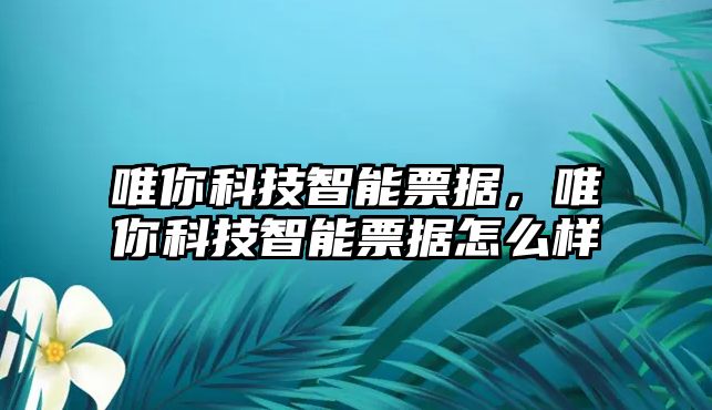 唯你科技智能票據(jù)，唯你科技智能票據(jù)怎么樣