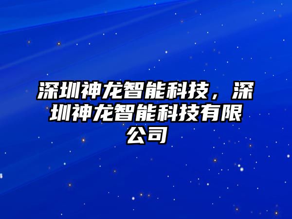 深圳神龍智能科技，深圳神龍智能科技有限公司